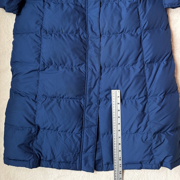 L.L. Bean Ultra Warm Long Down Coat Navy Puffer Women Size Petite Large - Picture 5 of 14